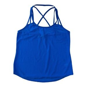 Athleta Powerhouse Mesh Tank Blue Size Small
